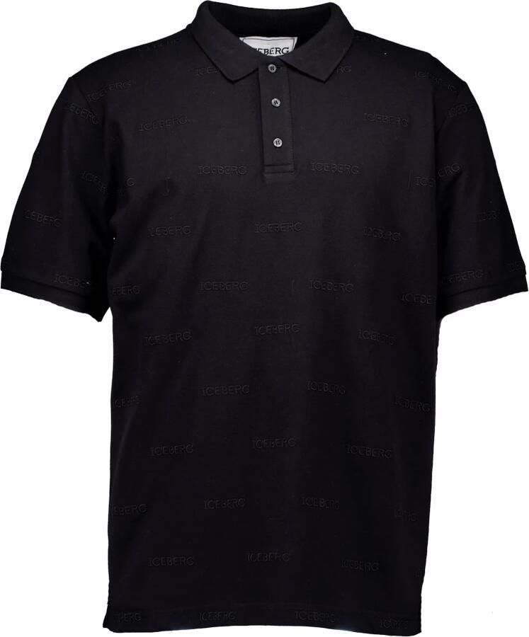Iceberg Zwarte Polo T-shirt met Logo voor Heren Black Heren