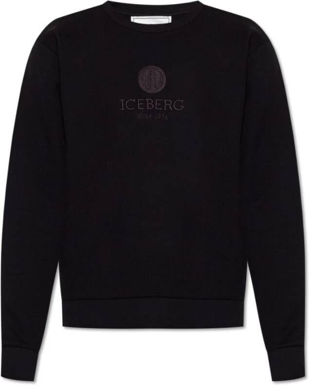 Iceberg Katoenen sweatshirt Zwart Heren