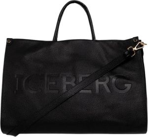 Iceberg Leather shopper bag Zwart Dames