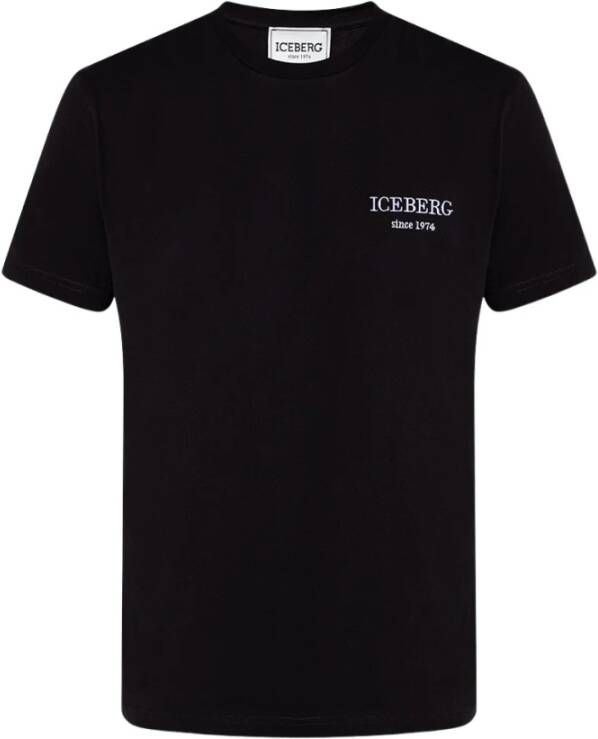 Iceberg Logo T-shirt Zwart Heren