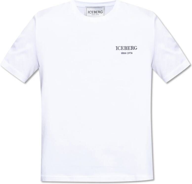 Iceberg Merk T-shirt White Heren