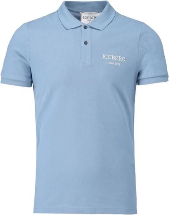 Iceberg Polo T-shirt Blauw Heren