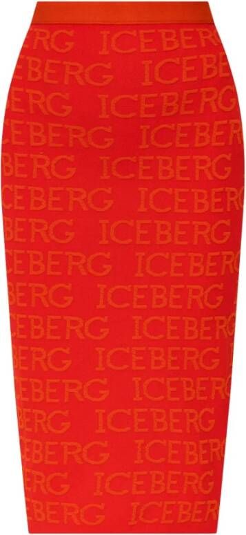 Iceberg Rok met logo Rood Dames