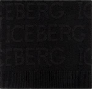 Iceberg Scarf with logo Zwart Dames