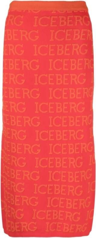 Iceberg Skirts Orange Oranje Dames
