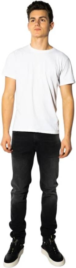 Iceberg Aansluitende Skinny Jeans met Vintage Wassing Black Heren
