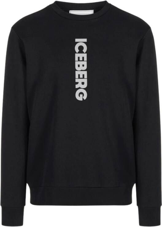 Iceberg Sweater Black Horiz Logo Zwart Heren