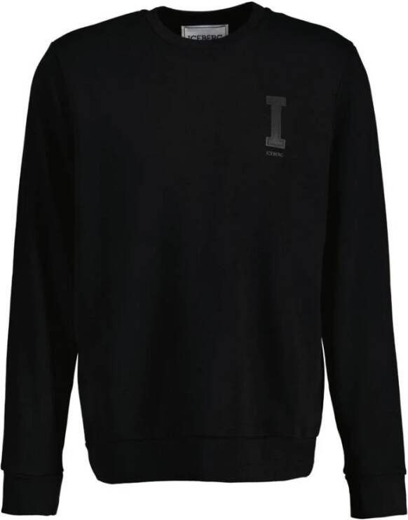 Iceberg Sweatshirt met logo Zwart Heren