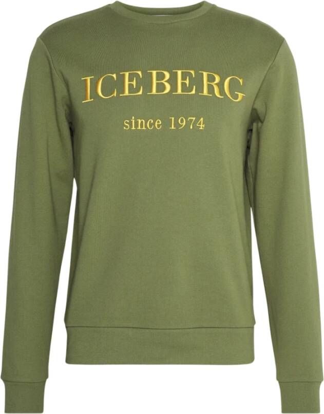 Iceberg Sweatshirt Logo Groen Heren