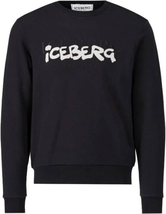 Iceberg Sweatshirts Branding Graffiti Zwart Heren