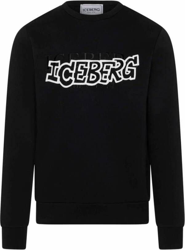 Iceberg Stijlvol en Comfortabel Logo Sweatshirt Black Heren