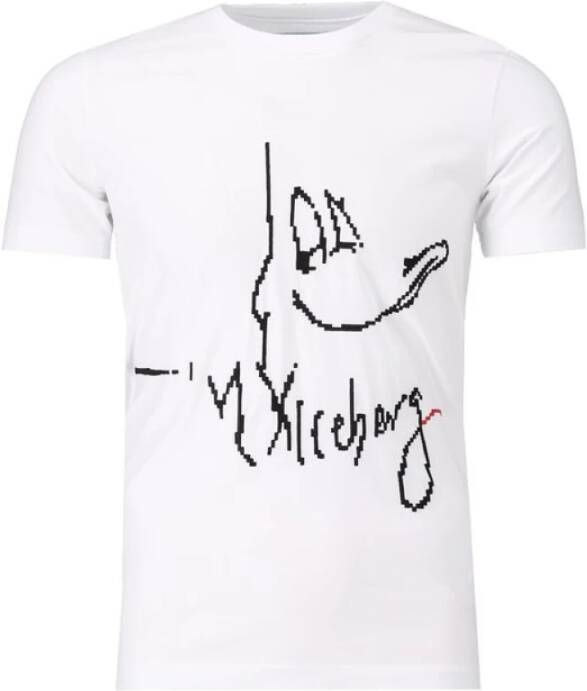 Iceberg T-shirt Daffy 3D Print Wit Heren