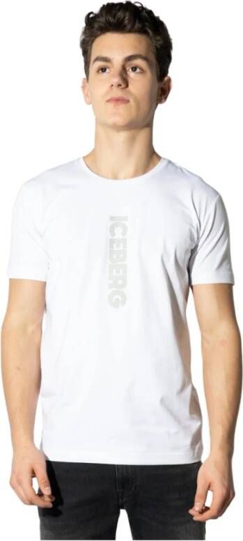 Iceberg T-Shirt Jersey Wit Heren