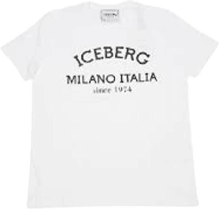 Iceberg Witte T-shirt 6325 1101 Wit Heren