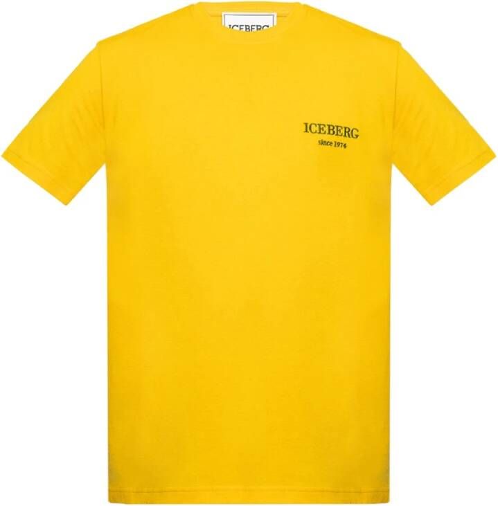 Iceberg T-shirt with logo Yellow Heren