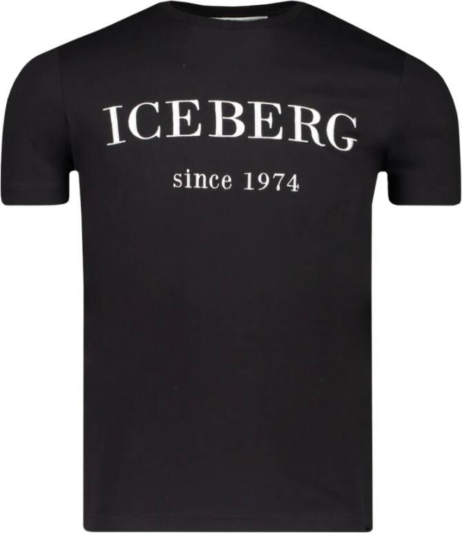Iceberg t-shirt Zwart Heren