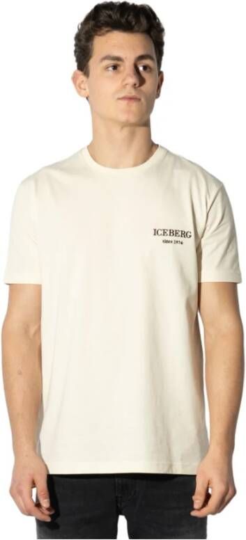 Iceberg Heritage Logo T-shirt ecru 23E I1P 0F026 6301 1094 Wit Heren