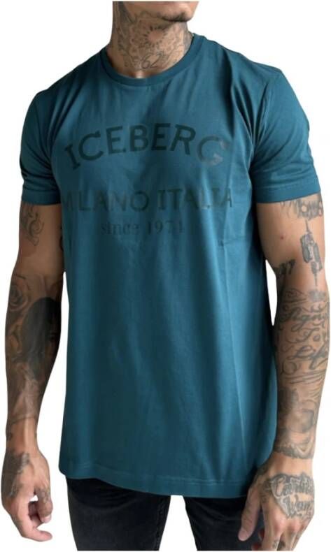 Iceberg T-Shirts Blauw Heren