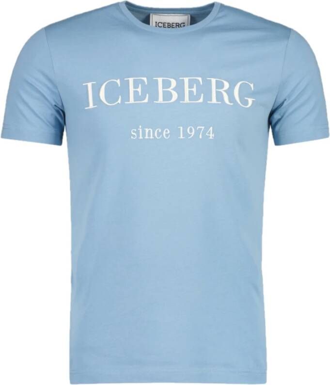 Iceberg T-Shirts Blauw Heren