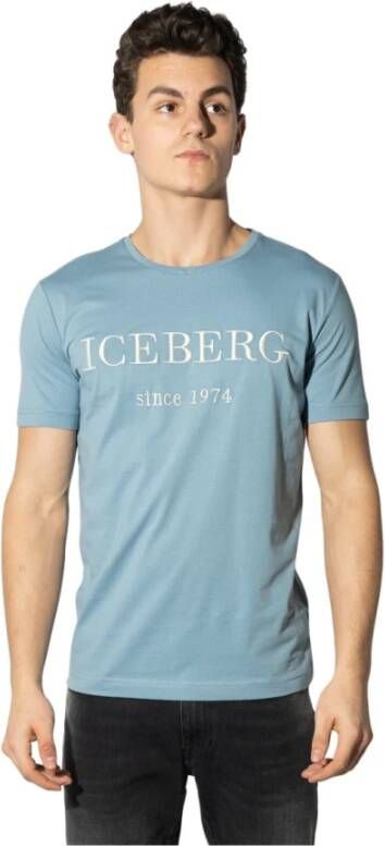 Iceberg T-Shirts Blauw Heren