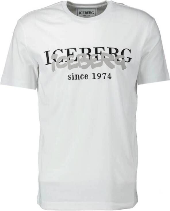 Iceberg Ronde Hals Korte Mouw T-shirt White Heren