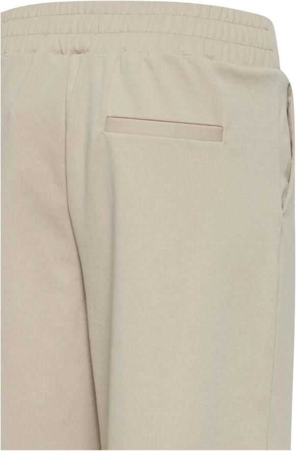 Ichi Lange Wijde Straight-Leg Broek Doeskin Beige Dames