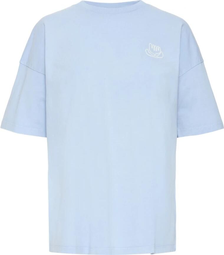 Ichi Blauwe Grafische Tee Top Della Robbia Blue Dames