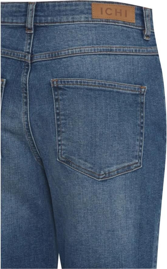 Ichi Blauwe Katoenen Mom Jeans met Stretch Blue Dames