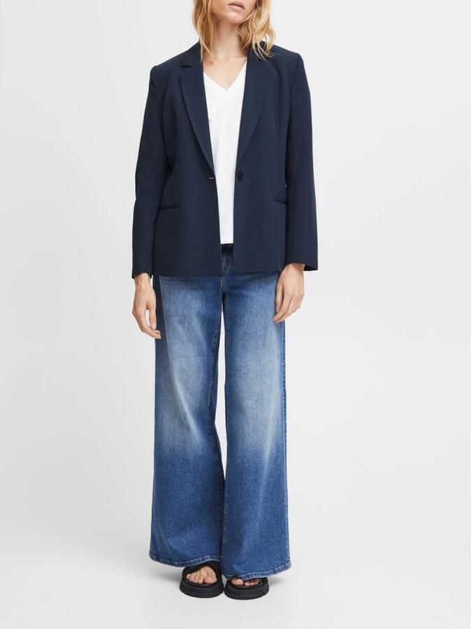 Ichi Blauwe Jassen voor Stijlvolle Outfits Blue Dames - Foto 2