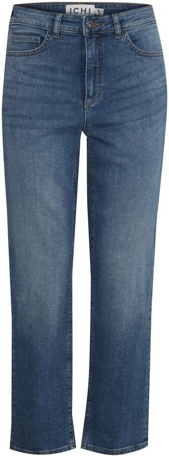 Ichi Blauwe Katoenen Mom Jeans met Stretch Blue Dames - Foto 4