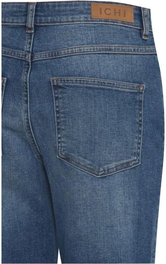 Ichi Blauwe Katoenen Mom Jeans met Stretch Blue Dames - Foto 3