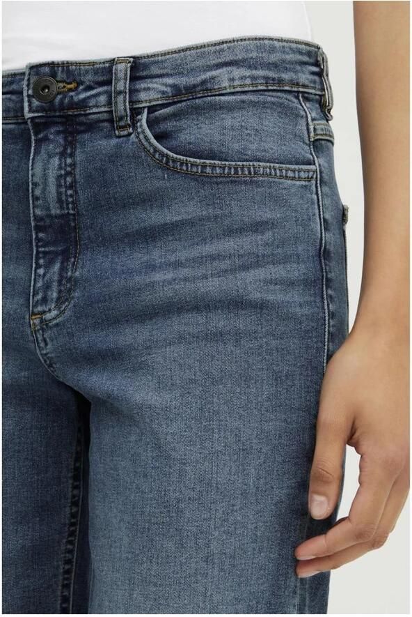 Ichi Blauwe Katoenen Mom Jeans met Stretch Blue Dames - Foto 2