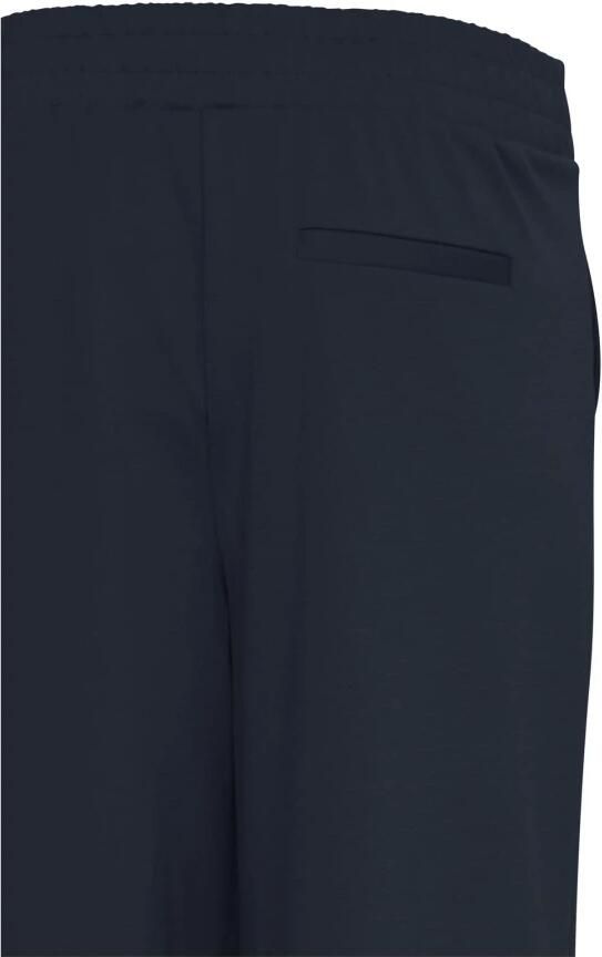 ICHI high waist wide leg pantalon IHKATE SUS LONG WIDE van polyester donkerblauw