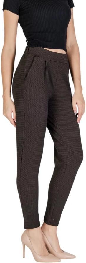 Ichi Bruine ritsvastgemaakte herfst winter broek Brown Dames - Foto 3