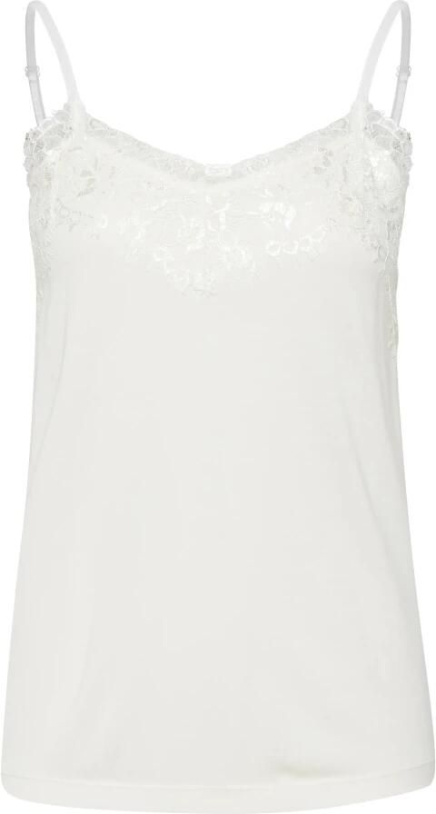 Ichi Cloud Dancer Kant Top White Dames