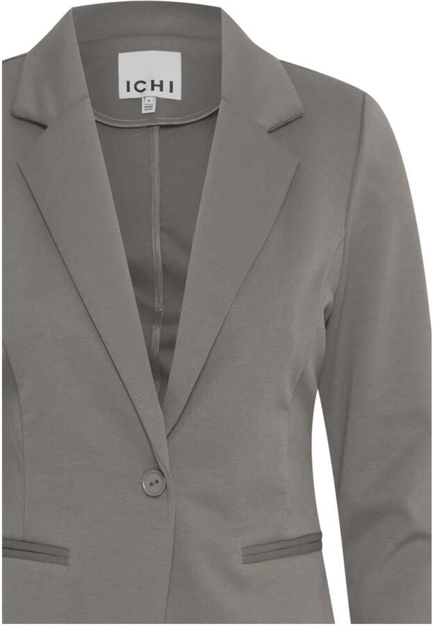 Ichi Grijze Geknoopte Blazer voor Vrouwen Gray Dames