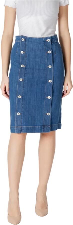 Ichi Dames Longuette Katoen Elastaan Collectie Blue Dames - Foto 5