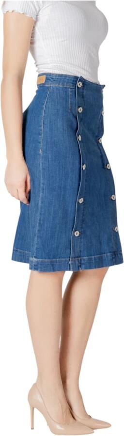 Ichi Dames Longuette Katoen Elastaan Collectie Blue Dames - Foto 3