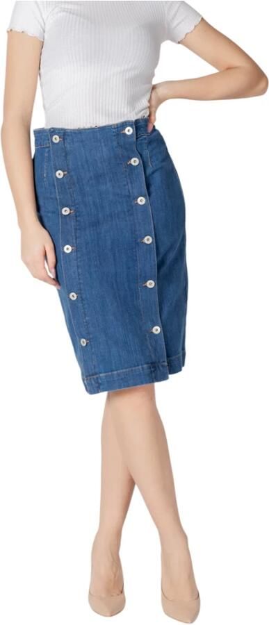 Ichi Dames Longuette Katoen Elastaan Collectie Blue Dames