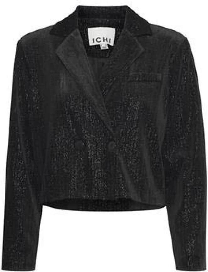 Ichi Glamour Zwarte Jassen Freewear Black Dames