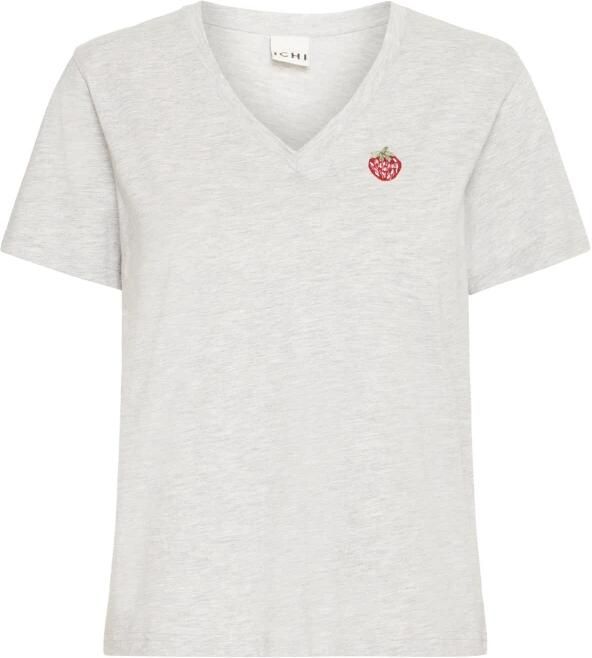 Ichi T-shirt met motiefstitching model 'KENNEDY'