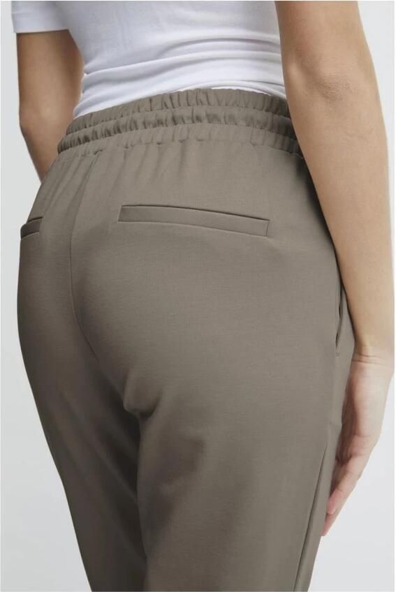 Ichi Grijze Polyester Sigarettenbroek Gray Dames - Foto 3