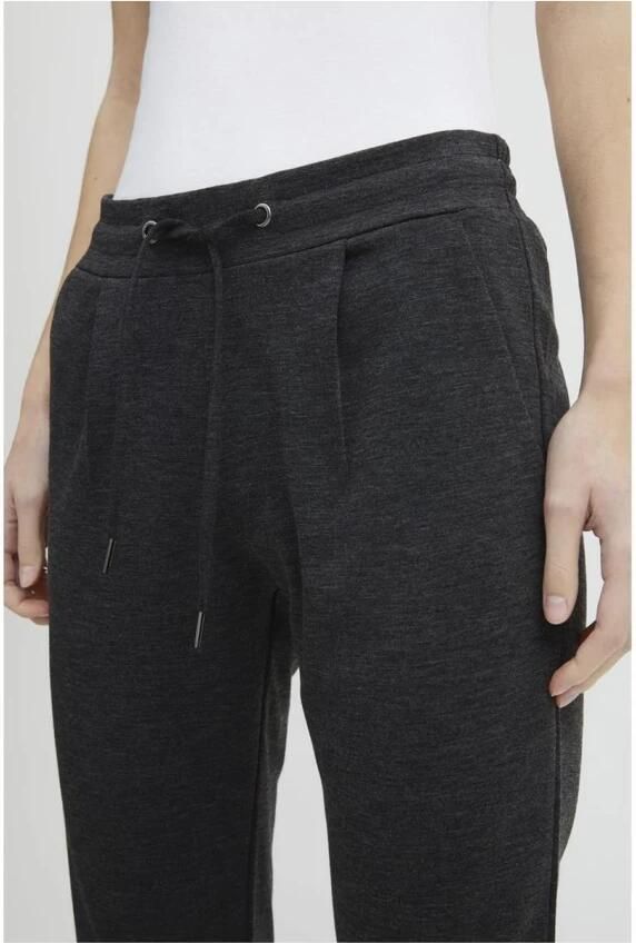 Ichi Grijze Sigarettenbroek Relaxte Pasvorm Gray Dames - Foto 4