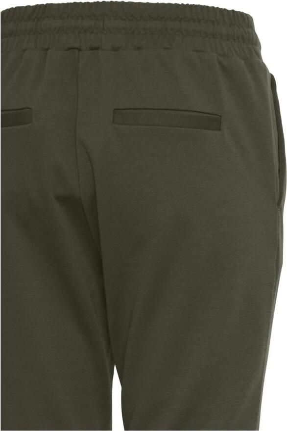 Ichi Groene vetersluiting achterzakbroek Green Dames