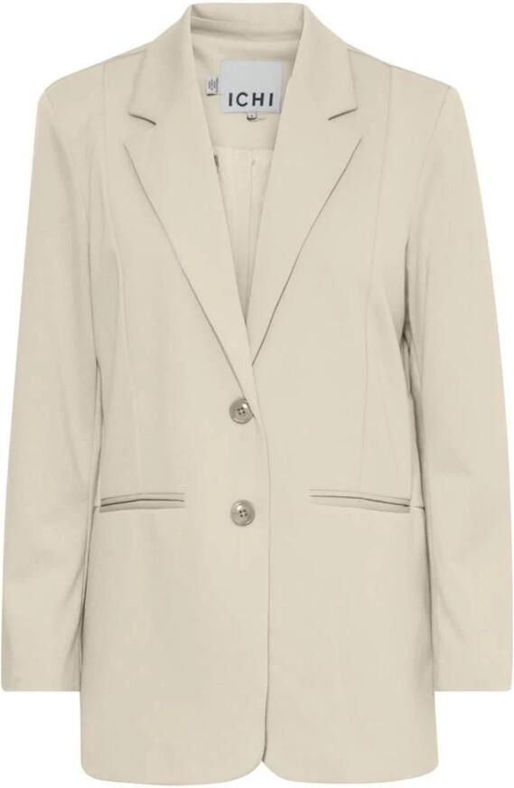 Ichi Oversized Blazer Herfst Winter Collectie Beige Dames - Foto 3