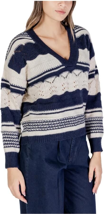 Ichi Blauwe Trui met Lange Mouwen voor Vrouwen Multicolor Dames - Foto 2