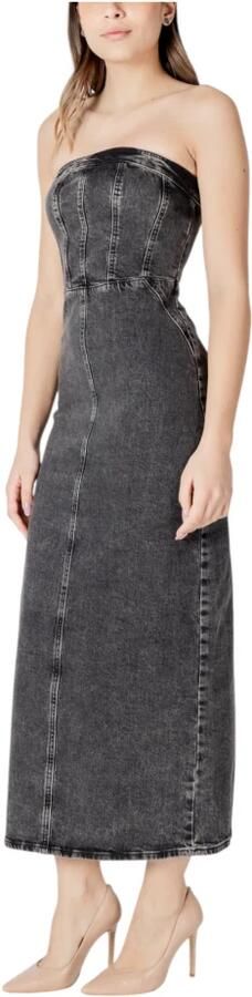 Ichi Katoenen Midi Jurk Collectie Gray Dames - Foto 3