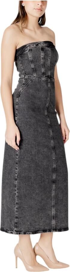 Ichi Katoenen Midi Jurk Collectie Gray Dames - Foto 2