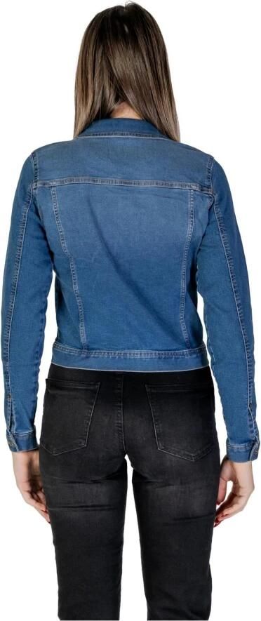 Ichi Klassieke Denim Blazer V-Neck Stijl Blue Dames - Foto 2