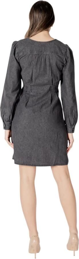 Ichi Korte Katoenen Damesjurk Collectie Gray Dames - Foto 2